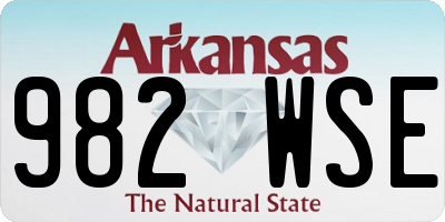 AR license plate 982WSE