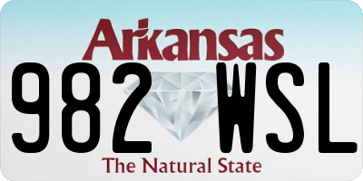 AR license plate 982WSL