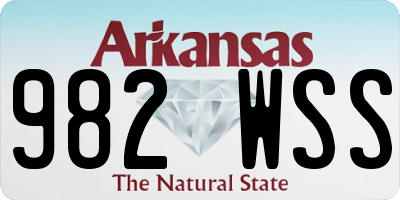 AR license plate 982WSS