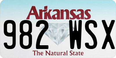 AR license plate 982WSX