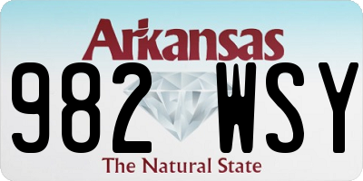 AR license plate 982WSY