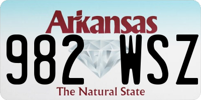 AR license plate 982WSZ