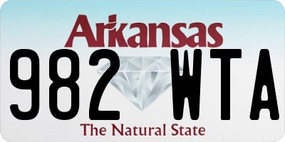 AR license plate 982WTA