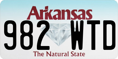 AR license plate 982WTD
