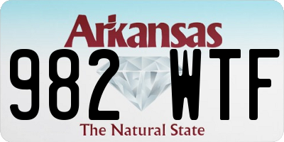 AR license plate 982WTF