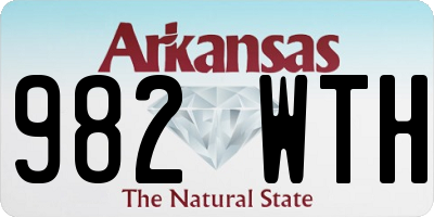 AR license plate 982WTH