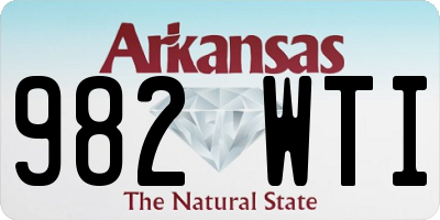 AR license plate 982WTI