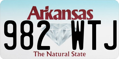 AR license plate 982WTJ