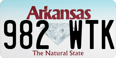 AR license plate 982WTK