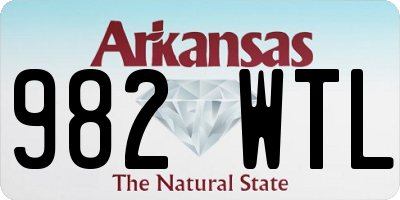 AR license plate 982WTL