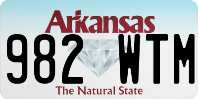AR license plate 982WTM