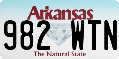 AR license plate 982WTN
