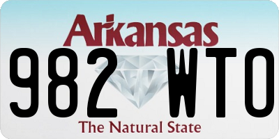 AR license plate 982WTO