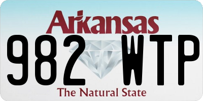AR license plate 982WTP