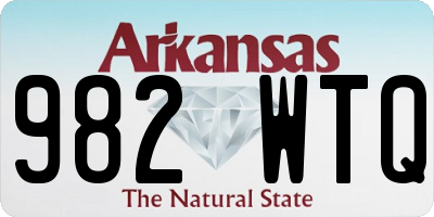 AR license plate 982WTQ