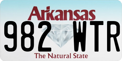 AR license plate 982WTR