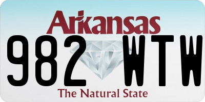 AR license plate 982WTW