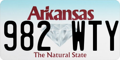 AR license plate 982WTY