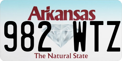 AR license plate 982WTZ