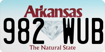 AR license plate 982WUB