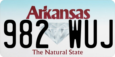 AR license plate 982WUJ