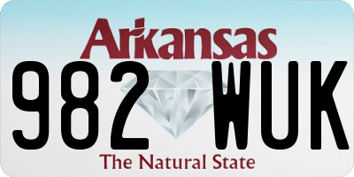 AR license plate 982WUK
