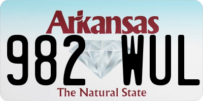 AR license plate 982WUL