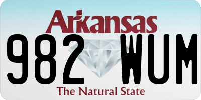 AR license plate 982WUM