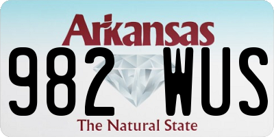 AR license plate 982WUS