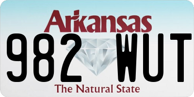 AR license plate 982WUT