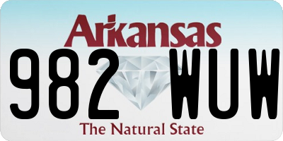 AR license plate 982WUW