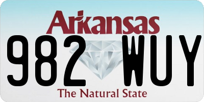 AR license plate 982WUY