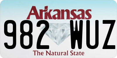 AR license plate 982WUZ
