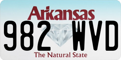 AR license plate 982WVD