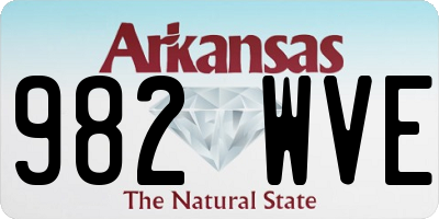 AR license plate 982WVE
