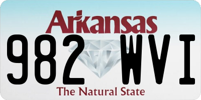 AR license plate 982WVI