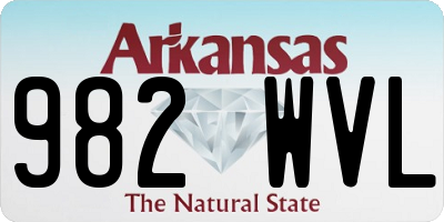 AR license plate 982WVL