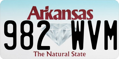 AR license plate 982WVM