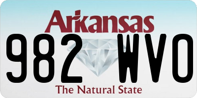 AR license plate 982WVO