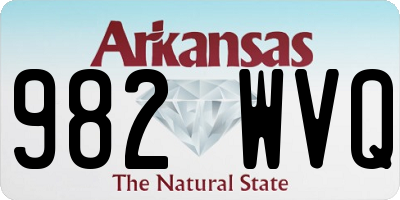 AR license plate 982WVQ