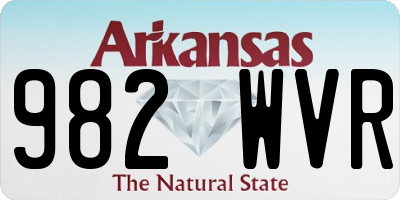 AR license plate 982WVR