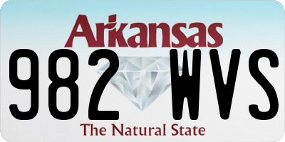AR license plate 982WVS