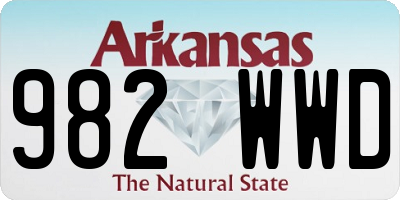 AR license plate 982WWD