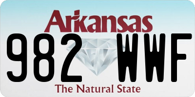 AR license plate 982WWF