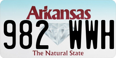 AR license plate 982WWH