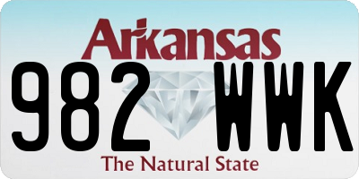 AR license plate 982WWK