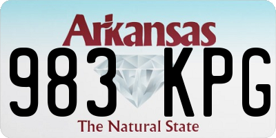 AR license plate 983KPG