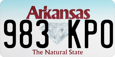 AR license plate 983KPO