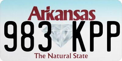 AR license plate 983KPP