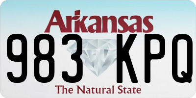 AR license plate 983KPQ